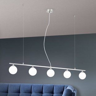 ORION Hanglamp Snowwhite, 5-lamps, nikkel ORION Hanglamp Snowwhite, 5-lamps, nikkel