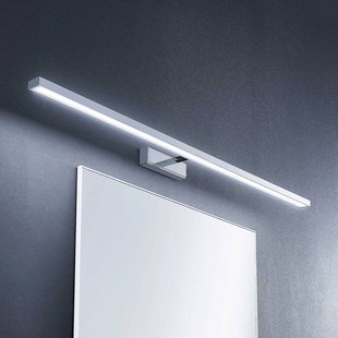 Lindby LED spiegellamp Jukka, 120 cm, chroom, metaal, IP44