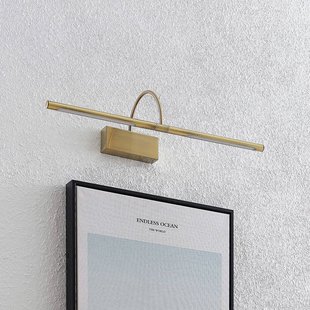 Lucande Fehmke LED schilderijlamp, messing antiek