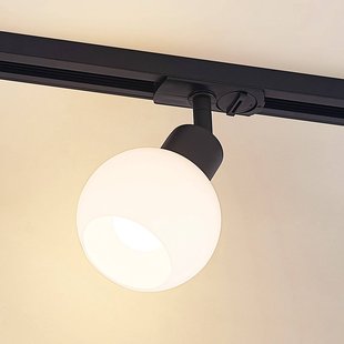 Railspot Lindby, E14, zwart, Ø 10 cm, 1-fase