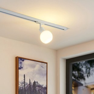 Railspot Lindby, E14, wit, Ø 10 cm, 1-fase