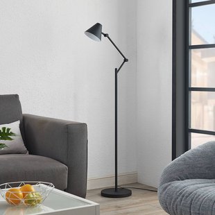 Lucande vloerlamp Phina, zwart/wit, verstelbaar, E27 Lucande vloerlamp Phina, zwart/wit, verstelbaar, E27
