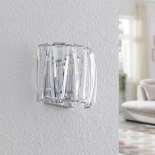 Lindby wandlamp Sofia, transparant, acryl, 23cm