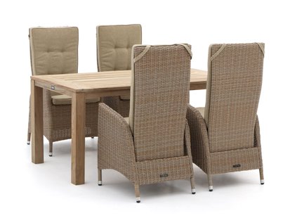 Intenso Fabrizi/ROUGH-S 160cm dining tuinset 5-delig verstelbaar - Laagste prijsgarantie!