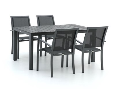 Bellagio Anzio/Fidenza 160cm dining tuinset 5-delig stapelbaar - Laagste prijsgarantie!