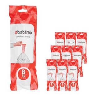 Brabantia Type B PerfectFit Jaarverpakking Afvalzak 5 Liter - 200 Stuks Brabantia Type B PerfectFit Jaarverpakking Afvalzak 5 Liter - 200 Stuks
