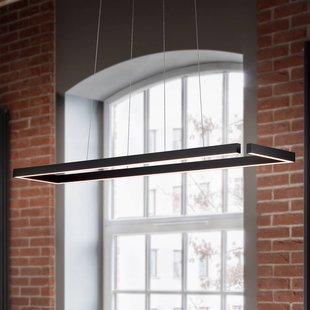Knapstein LED hanglamp Marisa-100, zwart mat, 100 x20cm Knapstein LED hanglamp Marisa-100, zwart mat, 100 x20cm