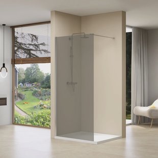 Inloopdouche Van Rijn ST01 100x200 cm Rookglas 8 mm Met Stabilisatiestang RVS Inloopdouche Van Rijn ST01 100x200 cm Rookglas 8 mm Met Stabilisatiestang RVS