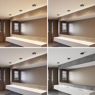 Prios LED plafondlamp Alette, zwart, 6 W, CCT, dimbaar