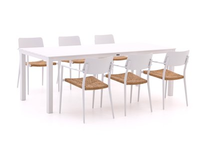 Bellagio Cino/Menzano 220cm dining tuinset 7-delig stapelbaar - Laagste prijsgarantie!