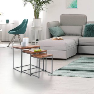 Set van 3 bijzettafels Delena acaciahout |