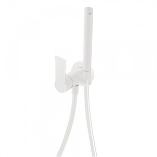 Inbouw Bidetmengkraan Tres Loft Colors 1-Hendel met Handdouche Mat Wit