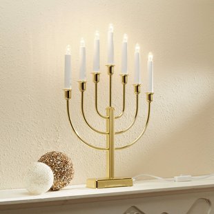 STAR TRADING Kandelaar Kristina, messing metaal hoogte 47cm 7-lamps