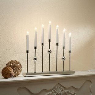 STAR TRADING Verchroomde kandelaar Gustavo, 7-flammig