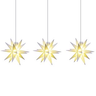 STERNTALER lichtketting ster, wit Ø 12 cm 18-tandig 3-lamps