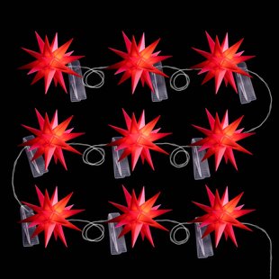 STERNTALER LED lichtketting met babysterren 9-lamps rood