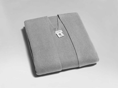 Yumeko Poncho gebreid katoen grey melange 100% biologisch en fairtrade katoen