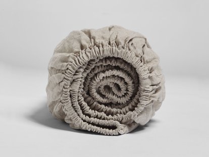 Yumeko Hoeslaken gewassen linnen natural 200x220x30 100% gewassen linnen