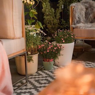 Konstsmide LED bloempot Assisi verlicht Ø 28 cm