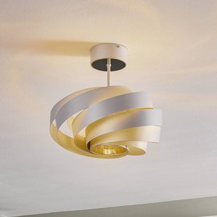 Euluna Vento plafondlamp, aluminiumkleurig, Ø 40 cm, metaal