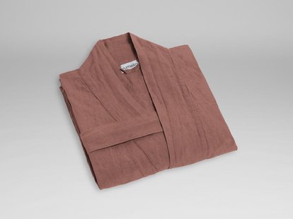 Yumeko Kimono badjas gewassen linnen clay rose 100% gewassen linnen