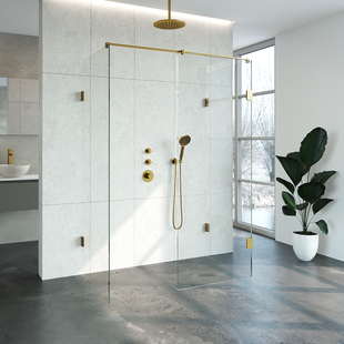 Inloopdouche Compleet XL Just Creating Profielloos 80x140 cm Goud Inloopdouche Compleet XL Just Creating Profielloos 80x140 cm Goud
