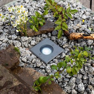 EVN Talpa grondspot inbouwlamp GU10 roestvrij staal hoekig