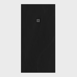 Douchebak Sanitop Just Creating Relievo Crag 90x180 cm Mat Zwart