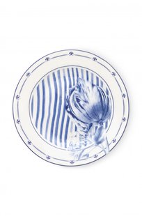 Gebaksschoteltje Tulp strepen met randversiering