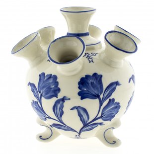 Tulpenvaas op pootjes blauwe tulp groot Tulpenvaas op pootjes blauwe tulp groot