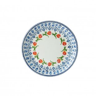 Ontbijtbord oranje tulp