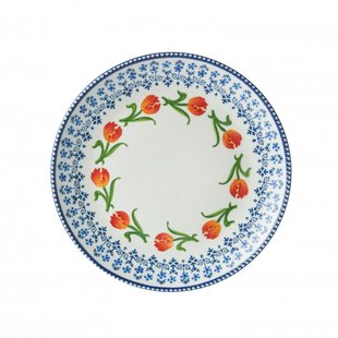 Dinerbord oranje tulp