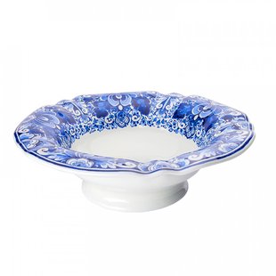 Fruitschaal op voet bloemmotief