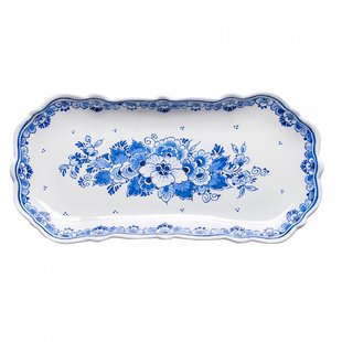 Cakeschaal schulprand bloemmotief