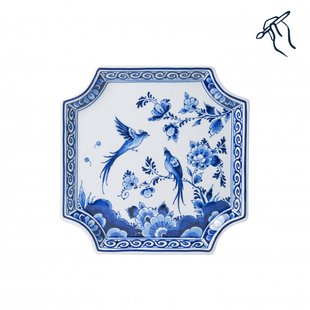 Wandbord vierkant bloemmotief