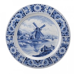 Wandbord glad landschap