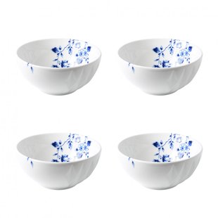 Blauw Vouw Yoghurtschaaltje set van 4