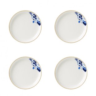 Blauw Bloesem Gebaksschoteltje set van 4