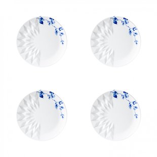 Blauw Vouw Gebaksschoteltje set van 4