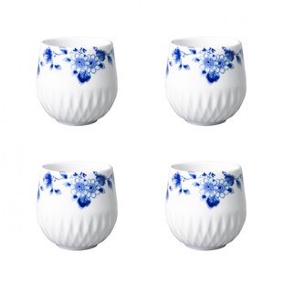 Blauw Vouw Espressokopje set van 4