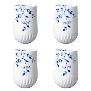 Blauw Vouw Cappuccino kop set van 4