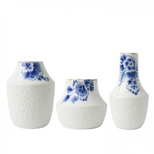 Blauw Bloesem vazen set van 3