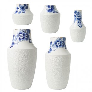 Blauw Bloesem vazen set van 5