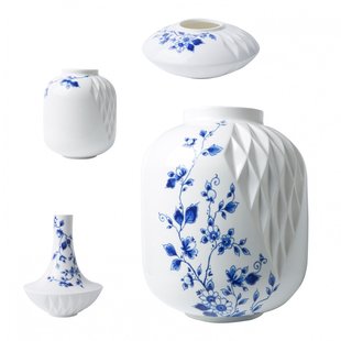 Blauw Vouw vazen set van 4 Blauw Vouw vazen set van 4