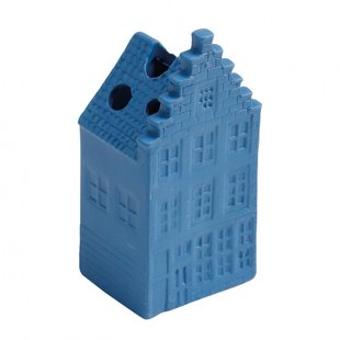 Droogbloemhuisje trapgevel Blauw KLEI Droogbloemhuisje trapgevel Blauw KLEI