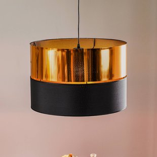 TK Lighting Hanglamp Hilton, zwart/goud, 1-lamp TK Lighting Hanglamp Hilton, zwart/goud, 1-lamp