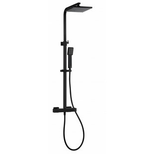 Sanimar Opbouw Regendouche Niagara Premium Thermostaatkraan Vierkant Zwart