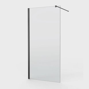 Inloopdouche Van Marcke Go Linard 140x200 cm 8 mm EasyClean Profielloos Zwart