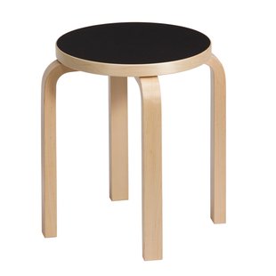 Stool E60 - Zwart Linoleum