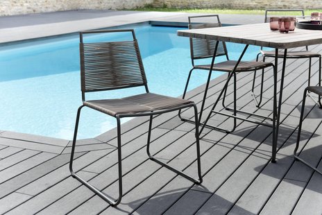 Set van 2 stapelbare stoelen van synthetisch touw | Macabane